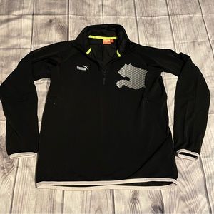 Women's Puma Half Zip Black Sweater Size M